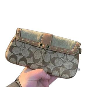 Coach Wristlet Tan with strap